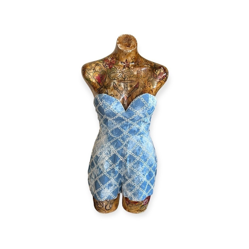 Angel Biba romper short strapless Size 8 medium